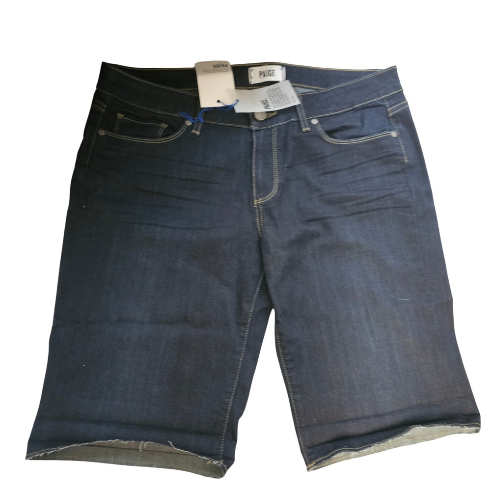 Womens 31 Dark Washed Denim Jean Hot Pants Mom Summer Casual Above Knee Shorts - Picture 3 of 9
